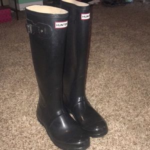 Hunter boots “high shaft” 8 with boot socks